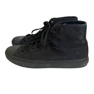 Nothing New Men's Jet Black High Top Canvas Sneakers Size 9M